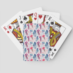 Colourful Jelly fishes Playing Cards