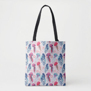 Colourful Jelly fishes Tote Bag