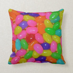 Colourful jellybean candy cushion