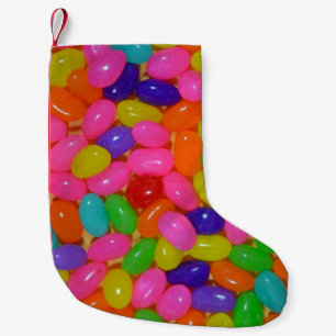 Colourful jellybean candy small christmas stocking