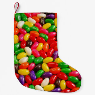 Colourful jellybean candy small christmas stocking