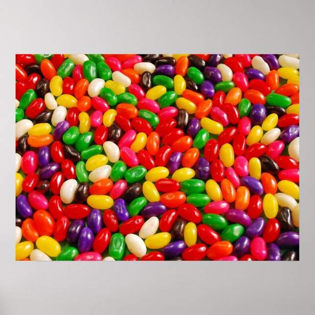 Colourful jellybeans candy print poster (Front)