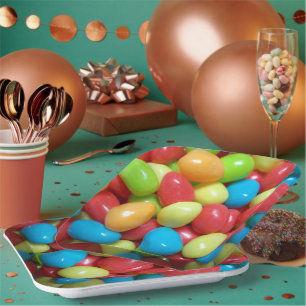 Colourful Jellybeans Paper Plate