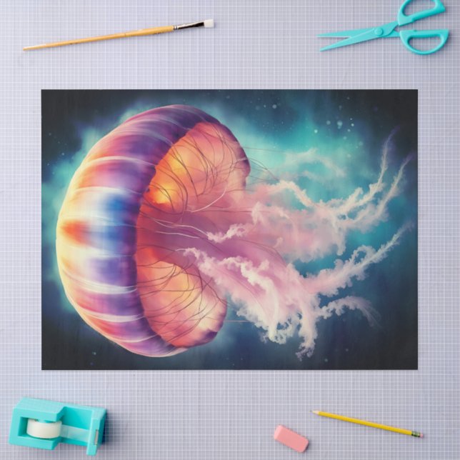 Colourful Jellyfish Craft/Tissue Paper (Craft)