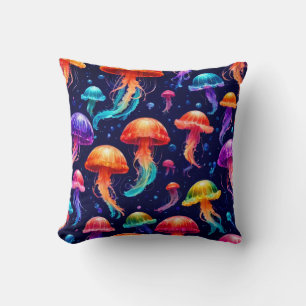 Colourful Jellyfish Cushion