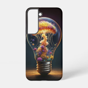 Colourful jellyfish lamp dreamlike ocean magic samsung galaxy case