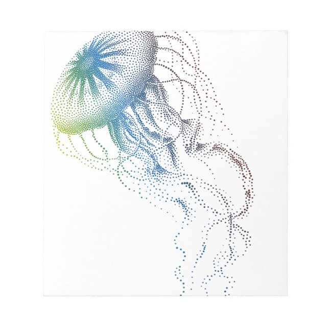 colourful jellyfish notepad (Front)