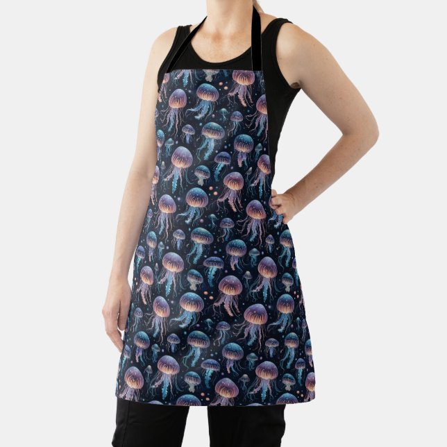 Colourful Jellyfish Pattern Apron (Insitu)