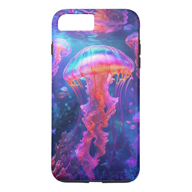 Colourful Jellyfish Phone Case  (Back)