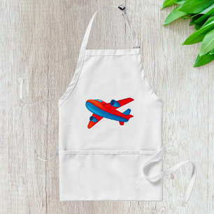 Colourful Jet Aeroplane Red and Blue Plane Standard Apron