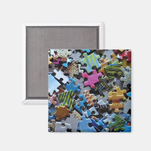 Colourful Jigsaw Puzzle Pieces 2  Magnet