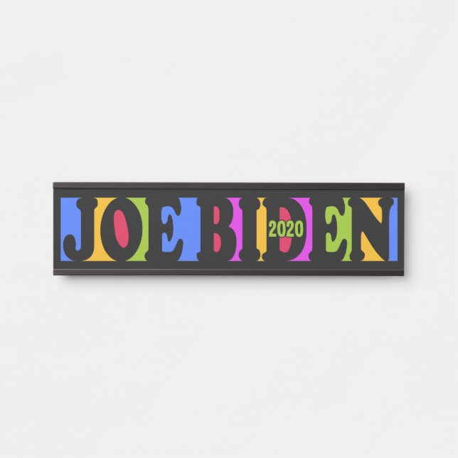Colourful JOE BIDEN 2020 name plates (Front)