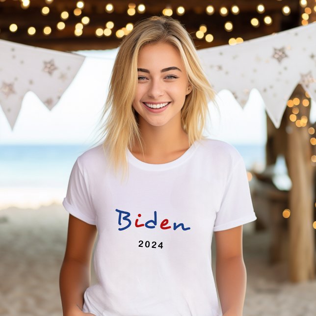 Colourful Joe Biden 2024 Script Text T-Shirt (Creator Uploaded)