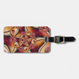 Colourful Joy Abstract Red Orange Fantasy Fractal Luggage Tag