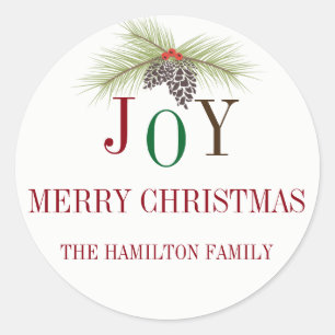 Colourful JOY Personalised Sticker