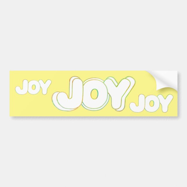 Colourful Joy Word bumper stickers (Front)