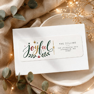 Colourful Joyful Christmas Return Address