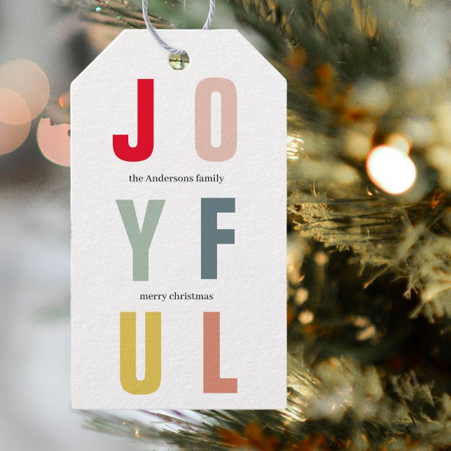 Colourful Joyful Holidays Gift Tags (Creator Uploaded)