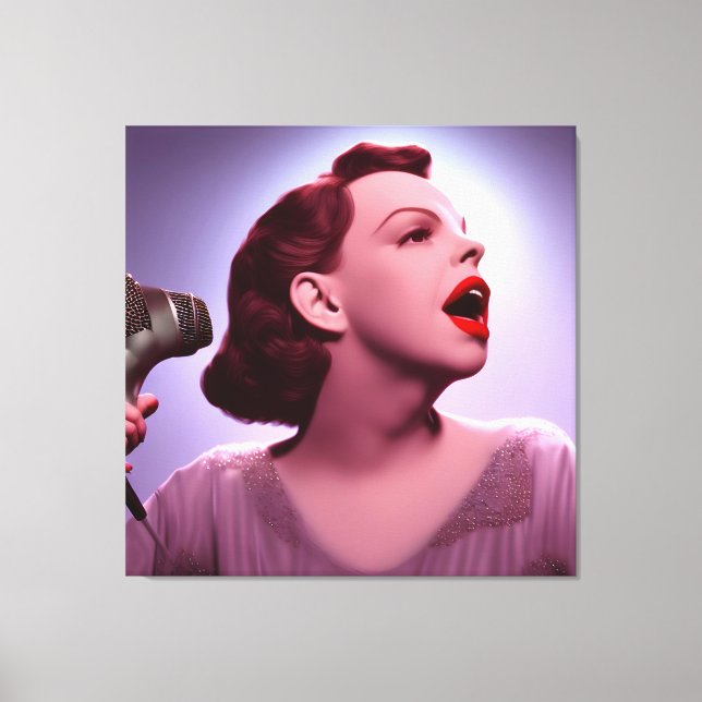Colourful Judy Garland Canvas Print (Front)