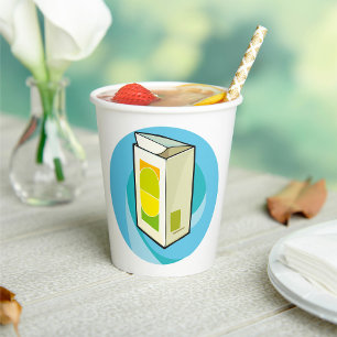 Colourful Juice Carton Modern Minimal  Paper Cups