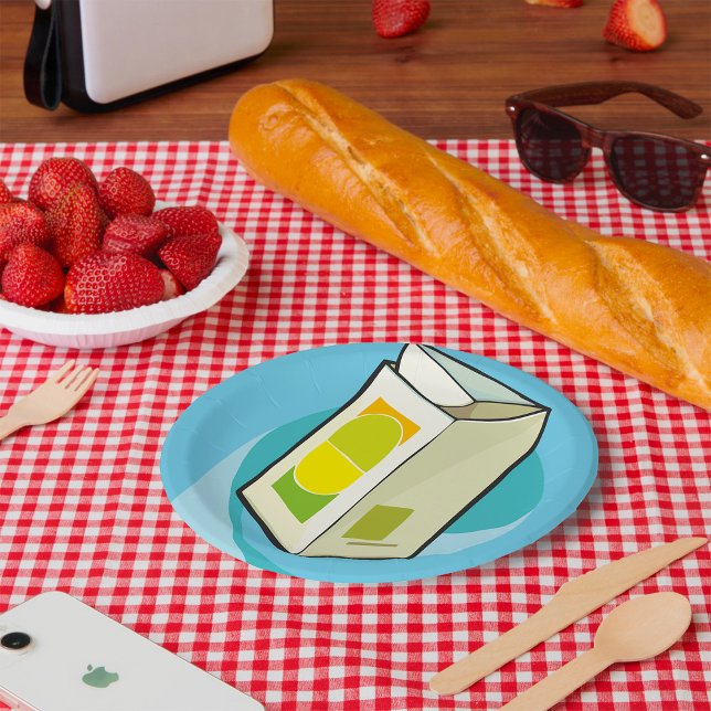 Colourful Juice Carton Modern Minimal  Paper Plate (Creator Uploaded)