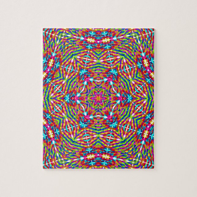 Colourful jumble Mandala Jigsaw Puzzle (Vertical)
