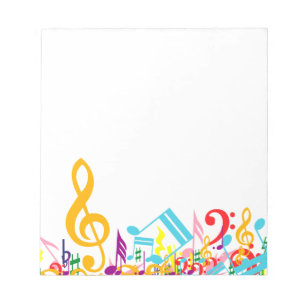 Colourful Jumbled Musical Notes