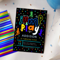 Colourful Jump and Play Neon Trampoline Birthday