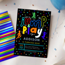  Colourful Jump and Play Neon Trampoline Birthday