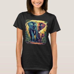 Colourful Jungle Elephants Women's T-Shirt