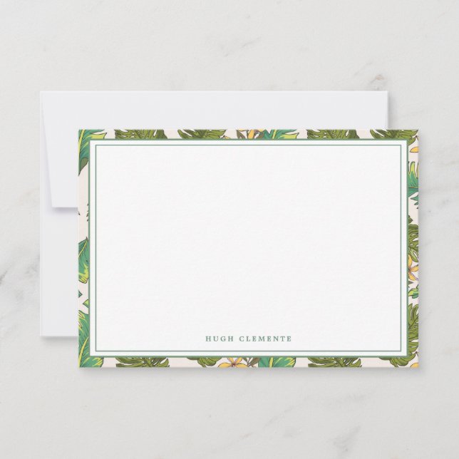 Colourful Jungle Fonds | Flat Note Card (Front)