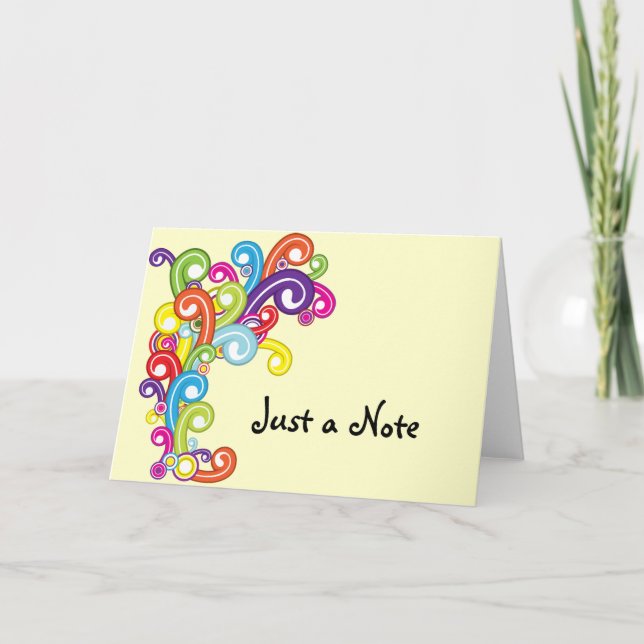 Colourful Just a Note Card (Front)