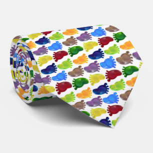 Colourful Just the Right Foot Pattern Tie
