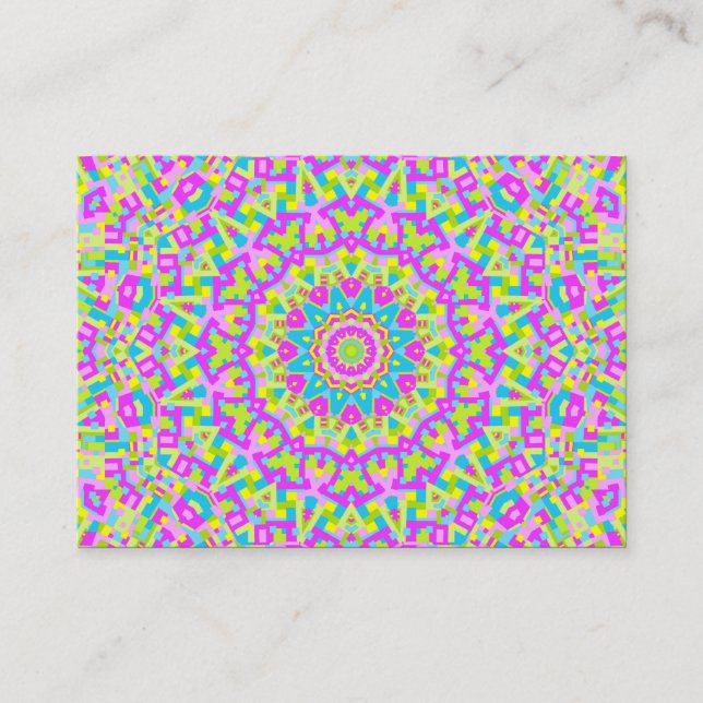 Colourful Kaleidoscope 010 Business Card (Front)