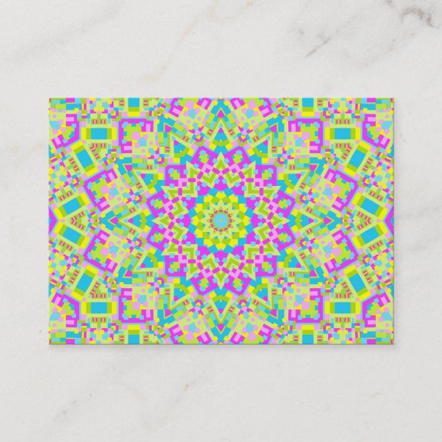 Colourful Kaleidoscope 02 Business Card (Front)
