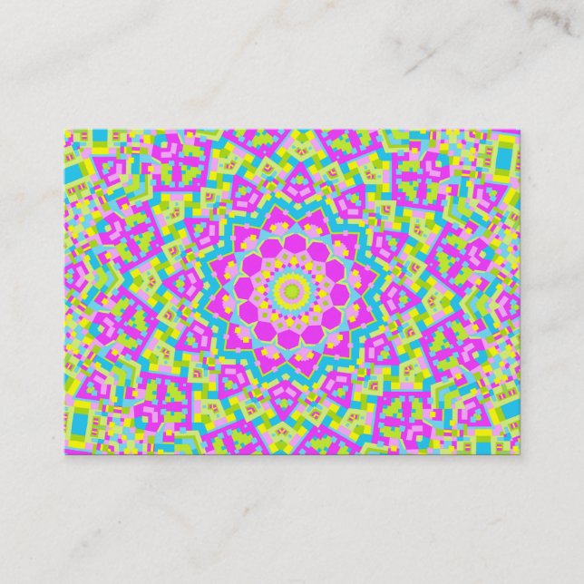 Colourful Kaleidoscope 09 Business Card (Front)