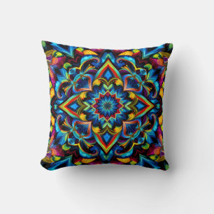 Colourful Kaleidoscope Mandala Design Mug, Pillow 