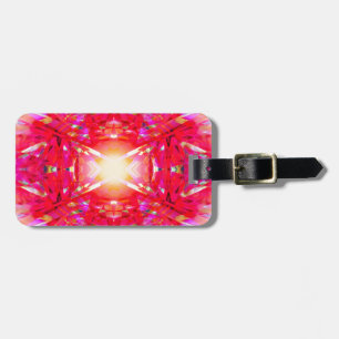 Colourful kaleidoscope pattern luggage tag