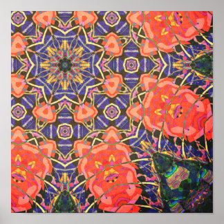 Colourful Kaleidoscope Pattern Poster