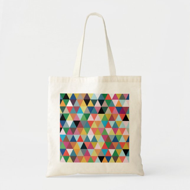 Colourful Kaleidoscope Patterned Tote Bag (Front)