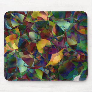 Colourful, Kaleidoscopic Abstract Art Mouse Pad