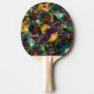 Colourful, Kaleidoscopic Abstract Art Ping Pong Paddle