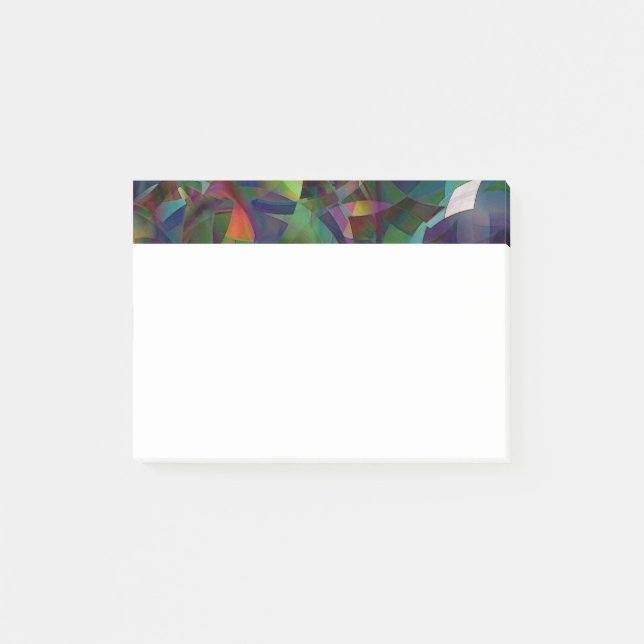 Colourful, Kaleidoscopic Abstract Art Post-it Notes (Front)