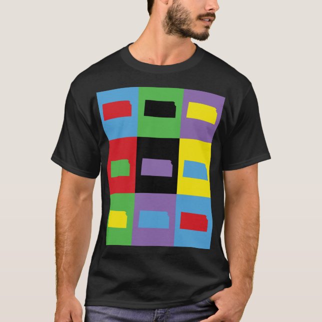 Colourful Kansas Pattern Pop Art T-Shirt (Front)