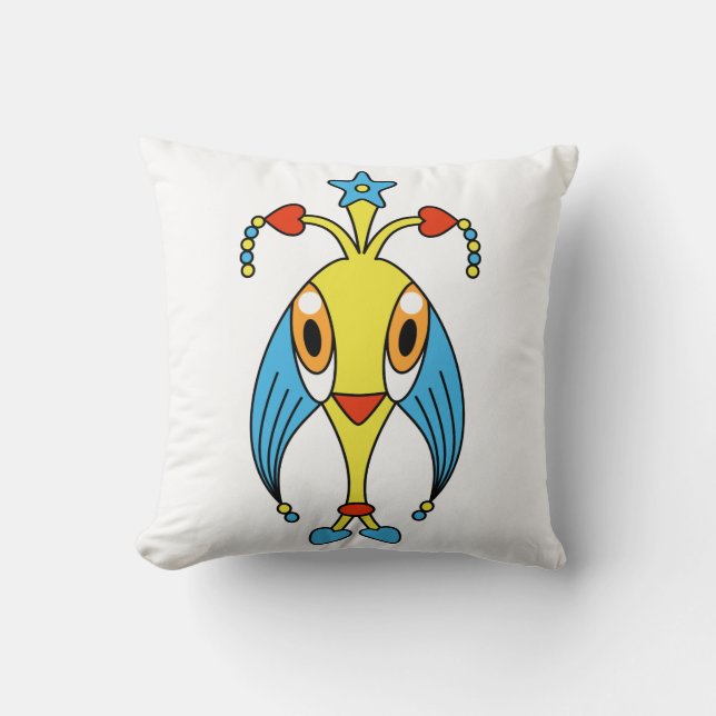 Colourful kawaii cute cartoon character pillows (Front)