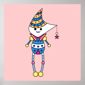 Colourful kawaii cute cartoon character posters