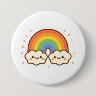 Colourful Kawaii Rainbow Pride 7.5 Cm Round Badge