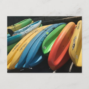 "Colourful Kayaks" Photo Postcard