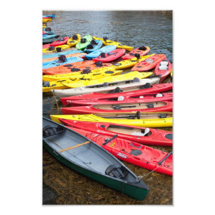 Colourful Kayaks Photo Print