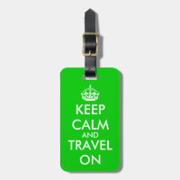 Colourful keep calm luggage tags | Customise it!